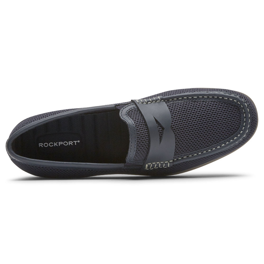 Sapato Vela Rockport Homem Azul Marinho - Malcom Soft Moc Toe - 47108GIXA